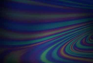 Eğri çizgileri olan koyu mavi vektör arkaplan. Değişken çizgileri olan renkli soyut çizimler. İş tasarımınız için mermer biçimi.