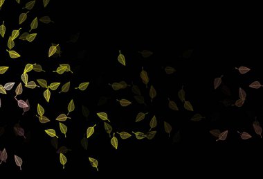 Soyut renkli yapraklarla dekoratif illüstrasyon. Web sitesi için desenli desen.