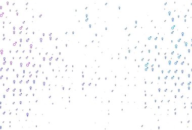 Açık mavi, içinde erkek ve kadın sembolleri olan kırmızı vektör şablonu. Renkli gradyan tarzında cinsiyet işaretli akıllı bir illüstrasyon. Randevu siteleri için temel tasarım.