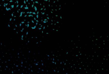 Soyut renkli yapraklarla dekoratif illüstrasyon. Web sitesi için desenli desen.