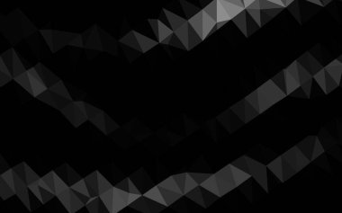 Koyu Gümüş, gri vektör parlayan üçgen şablon.