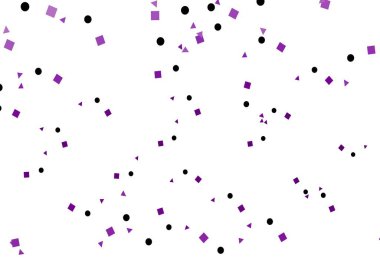 Light Purple vector cover in polygonal style with circles. Illustration with colorful circles, triangles, rectangles. Pattern for commercials.