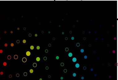 Koyu Çokrenkli, diskli Gökkuşağı vektör dokusu.