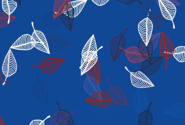 Soyut renkli yapraklarla dekoratif illüstrasyon. Web sitesi için desenli desen.