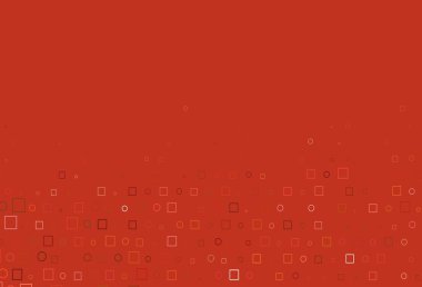 Açık sarı, turuncu vektör kapağı daireler, küplerle.