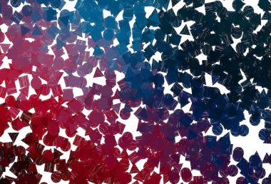 Koyu mavi, kırmızı vektör düzeni daireler, çizgiler, dikdörtgenler. Küreler, kareler ve çizgilerle soyut çizimler. İş ilanınız için akıllı tasarım.