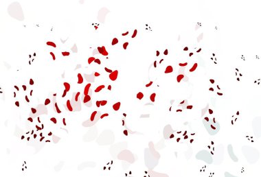 Rastgele biçimlerde açık kırmızı vektör dokusu. Modern tarzda değişen renkli kaotik formlar. Web siteniz için basit tasarım.