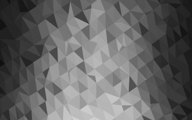 Koyu gümüş, gri vektör soyut çokgen dokusu.