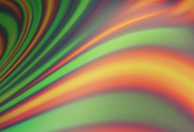 Bükülmüş kurdeleli vektör şablonu. Bulanık çizgilerden oluşan parlak çizimler. Reklamınız, broşürleriniz, broşürleriniz için yeni bir doku.