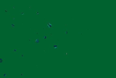 Açık mavi, noktalı yeşil vektör arkaplanı. Bulanık yağmur damlaları olan soyut bir çizim. Suyun deseni, yağmur damlaları.