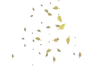 Soyut renkli yapraklarla dekoratif illüstrasyon. Web sitesi için desenli desen.