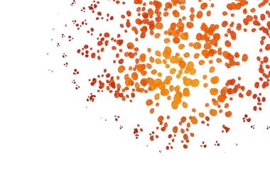 Kabarcık şekilli hafif turuncu vektör şablonu. Bulanık çizgiler ve dairelerden oluşan parlak çizimler. İşiniz için en iyi bulanık tasarım..