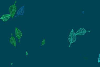 Soyut renkli yapraklarla dekoratif illüstrasyon. Web sitesi için desenli desen.