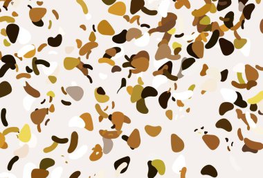 Açık sarı, kaotik şekilli turuncu vektör deseni. Soyut tarzda rengarenk gradyan şekilleri olan bir resim. Kartvizitiniz için modern tasarım.