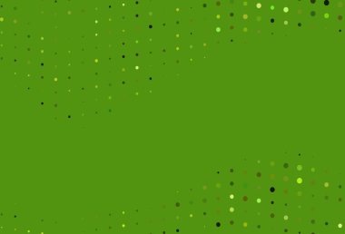 Dairesel açık yeşil vektör şablonu. Bulanık yağmur damlaları olan soyut bir çizim. Marka kitabınız için şablon.