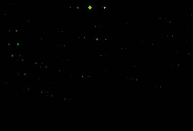 Dark green vector backdrop with lines, circles, rhombus. Decorative design in abstract style with lines, dots, cubes. Best design for your ad, poster, banner.