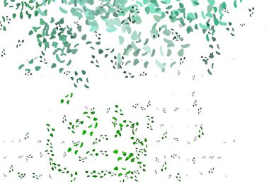 Memphis şekilli açık yeşil vektör şablonu. Soyut tarzda rengarenk gradyan şekilleri olan bir resim. Web siteniz için basit tasarım.