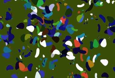 Açık Çokrenkli, Memphis şekilli Gökkuşağı vektör şablonu.