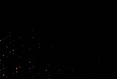 Koyu sarı, dikdörtgenli turuncu vektör düzeni, kareler. Dikdörtgenli soyut gradyan çizimi. Terfi için modern şablon.