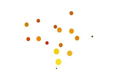 Açık sarı, diskli turuncu vektör dokusu. Doğa tarzında renkli baloncuklu soyut illüstrasyon. Posterler, afişler için tasarım.