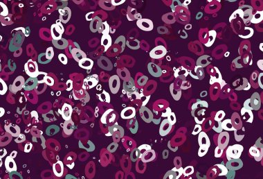 Dairesel açık pembe vektör şablonu. Soyut arka planda bulanık kabarcıklar ve renkli gradyan. Güzel web siteleri için desen.