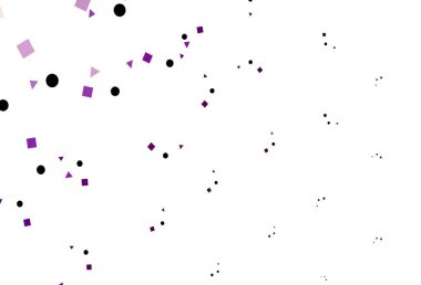 Çemberli, polimer biçiminde hafif mor vektör dokusu, küp şeklinde. Renkli noktaları, çizgileri, küpleri olan soyut çizimler. İş ilanınız için akıllı tasarım.