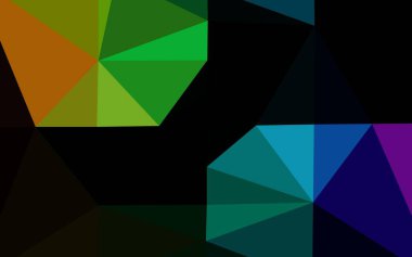 Koyu Çokrenkli, Gökkuşağı vektörü çokgen arkaplan.