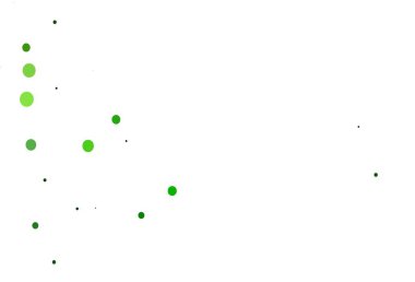 Dairesel açık yeşil vektör şablonu. Parlak renkli soyut çemberlerin olduğu bir resim. Suyun deseni, yağmur damlaları.