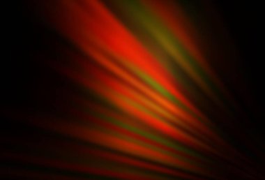 Koyu sarı, turuncu vektör şablonu ve tekrarlanan çubuklar. Bulanık arkaplanda gradyanı olan çizgiler. Reklamınız, posteriniz, afişiniz için en iyi tasarım.