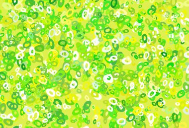 Açık Yeşil, daireli sarı vektör şablonu. 