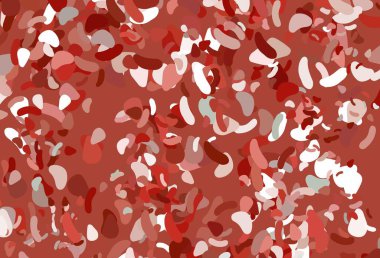 Soyut şekilli açık kırmızı vektör arkaplanı. Soyut tarzda rengarenk gradyan şekilleri olan bir resim. Bir cep telefonu için arka plan.