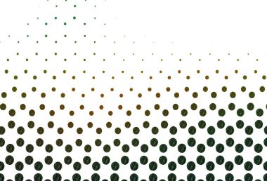 Açık yeşil, daire şekilli sarı vektör düzeni. Parlak renkli soyut çemberlerin olduğu bir resim. Suyun deseni, yağmur damlaları.