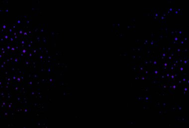 Daireler şeklinde koyu mor vektör örtüsü. Renkli daireler, üçgenler, kareler çizilmiş bir resim. İş ilanınız için akıllı tasarım.