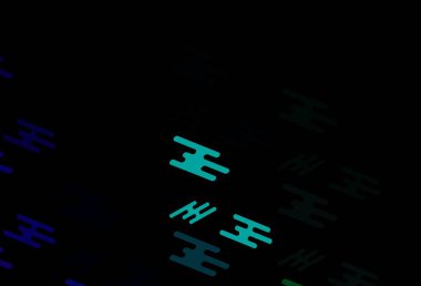 Dar çizgileri olan koyu renkli, gökkuşağı vektör deseni. 