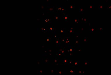 Daireleri, çizgileri, dikdörtgenleri olan koyu turuncu vektör düzeni. Küreler, kareler ve çizgilerle soyut çizimler. Reklamınız, posteriniz, afişiniz için en iyi tasarım.