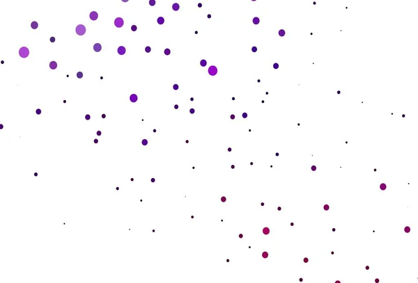 Modèle Vectoriel Violet Clair Avec Sphères Bulles Floues Sur Fond — Image vectorielle