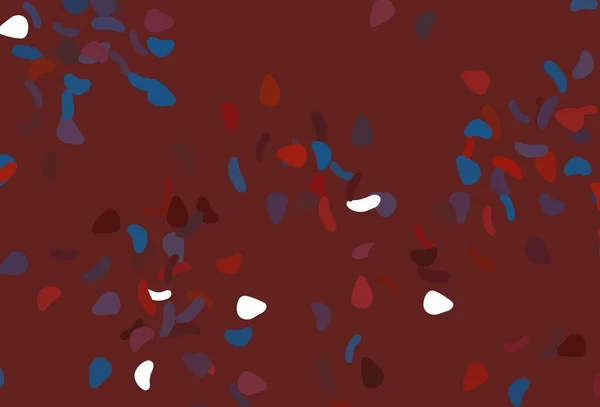 浅蓝色 红色矢量模板与孟菲斯形状 现代抽象的图解与彩色的随机形式 手机的背景 — 图库矢量图片