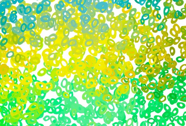Hellgrüne Gelbe Vektortextur Mit Scheiben — Stockvektor