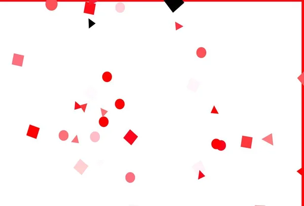 Светло Красная Векторная Компоновка Кругами Линиями Прямоугольниками Круги Линии Ромб — стоковый вектор