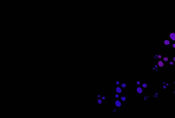 Patrón Vectorial Púrpura Oscuro Con Formas Burbuja Ilustración Torcida Brillante — Vector de stock