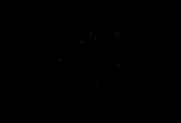 Шаблон Темно Красного Вектора Музыкальными Символами Абстрактная Иллюстрация Красочными Символами — стоковый вектор