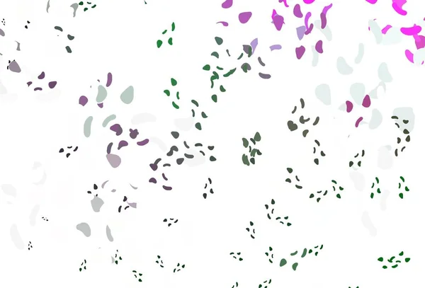 Rosa Claro Textura Vectorial Verde Con Formas Aleatorias Ilustración Colorida — Vector de stock