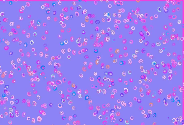 Ljusrosa Blå Vektorstruktur Med Diskar Abstrakt Illustration Med Färgade Bubblor — Stock vektor