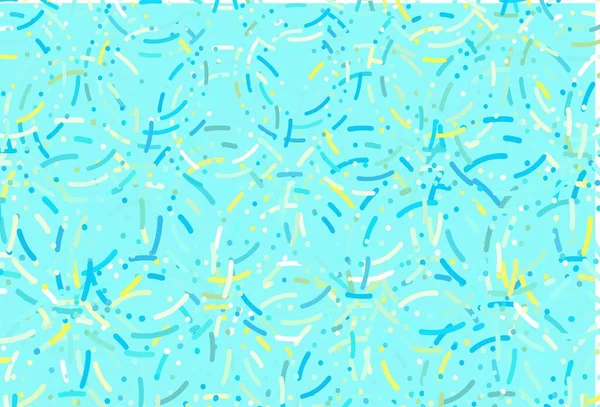 Світло Блакитний Жовтий Векторний Візерунок Сферами Ілюстрація Набором Яскравих Барвистих — стоковий вектор