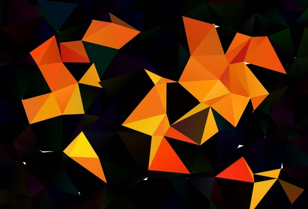 Light Orange Vektordreieck Mosaik Abdeckung Moderne Geometrische Abstrakte Illustration Mit — Stockvektor