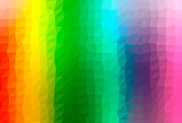 Lumière Multicolore Vecteur Arc Ciel Low Poly Layout — Image vectorielle