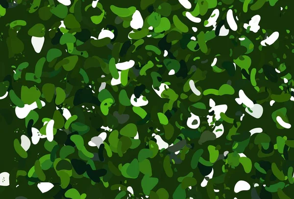 Светло Зеленая Векторная Текстура Случайными Формами Современная Абстрактная Иллюстрация Красочными — стоковый вектор
