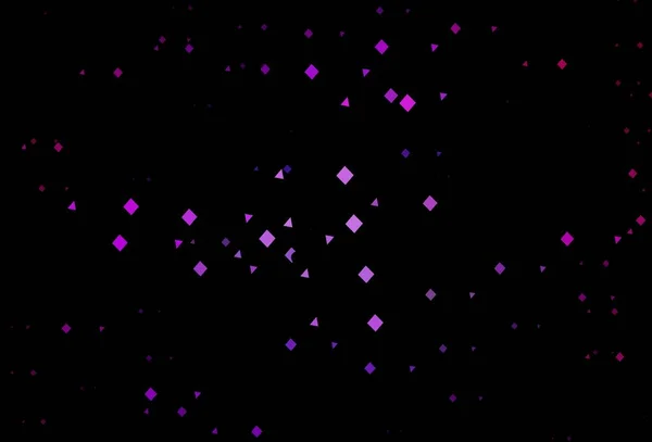 Dark Purple Vector Backdrop Lines Circles Rhombus Glitter Abstract Illustration — Vettoriale Stock
