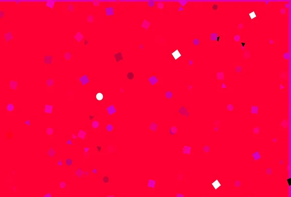 Світло Фіолетовий Рожевий Векторний Шаблон Кристалами Колами Квадратами Абстрактна Ілюстрація — стоковий вектор