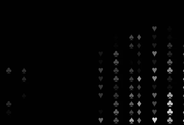 Тёмное Серебро Серая Векторная Текстура Игральными Картами Иллюстрация Набором Червей — стоковый вектор